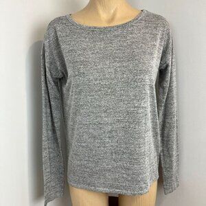 Gap Women's XS Grey Crew Neck Long Sleeve T-shirt Top Stretch Casual Comfort